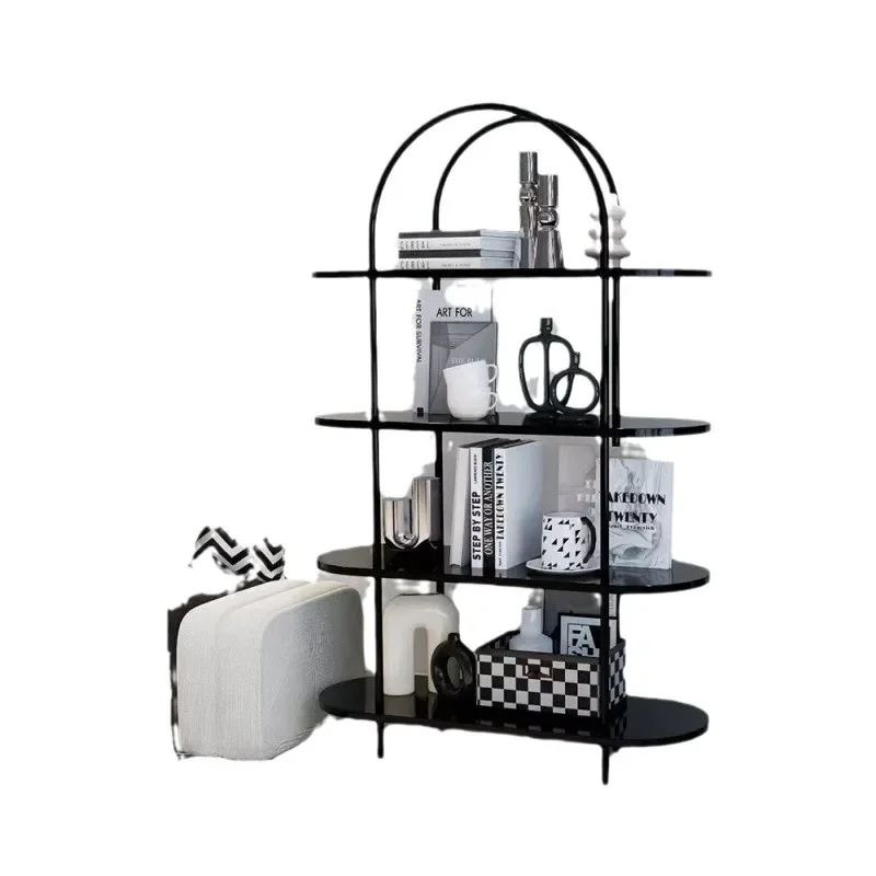 

Многоярусные полки в скандинавском стиле для хранения и демонстрации, книжные полки, в стиле легкой роскоши, популярные у интернет-знаменитостей.