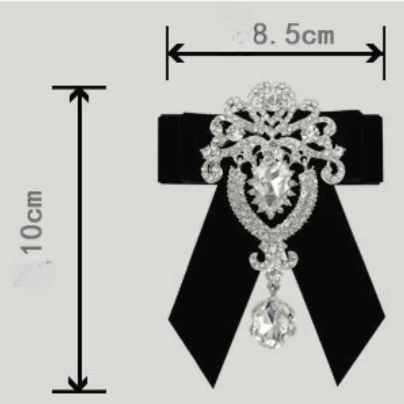 New Fashion Bow Tie British Trendy Men Unisex Wedding Banquet Party Tuxedo Jewelry Velvet Crystal Bowtie Top-end Luxury Handmade