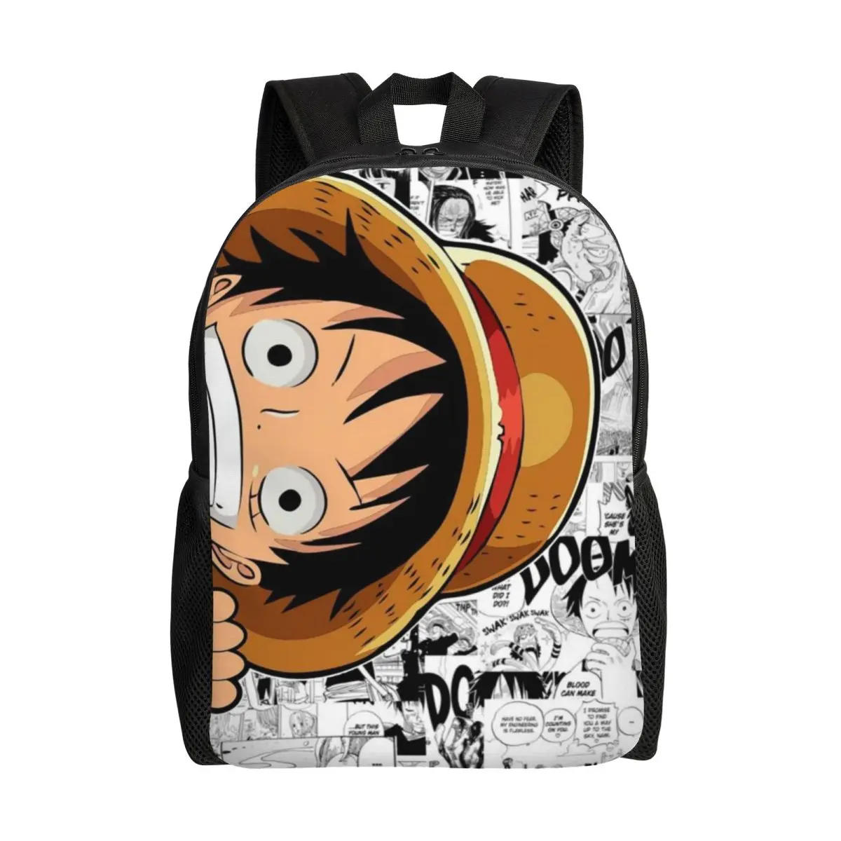 

Индивидуальные аниме-рюкзаки One Piece для мужчин и женщин, школьников и студентов, сумка для книг, вмещает ноутбук 15 дюймов
