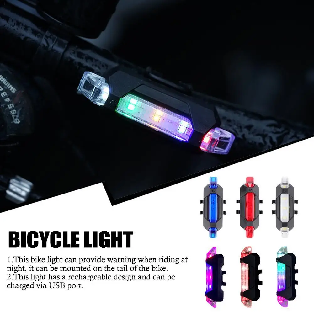 Bicycle Riding Tail Lights Charging Bicycle Tail Lights Road Mountain Bike Warning Lights Night Riding 918 Tail Lights