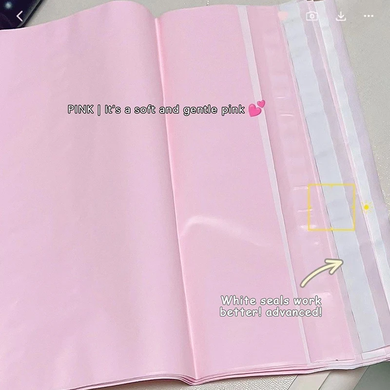 10Pcs Pink Packaging Bags Waterproof Logistics Postal Pouch Thickened Courier Bags Plastic Shipping Mailing Bag