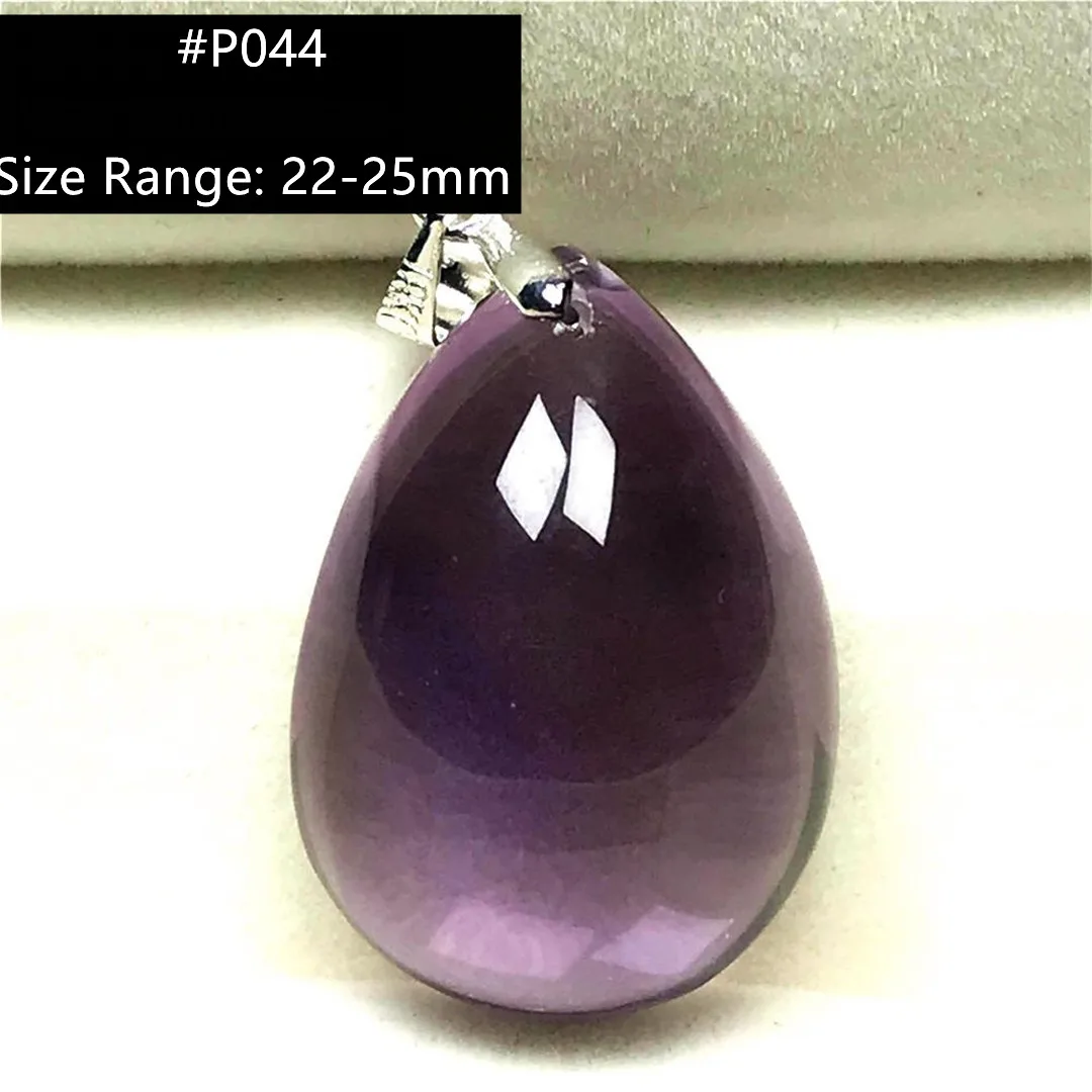 Natural Purple Amethyst Pendant Jewelry For Women Lady Men Clear Crystal Quartz Healing Stone Beads Water Drop Gemstone AAAAA