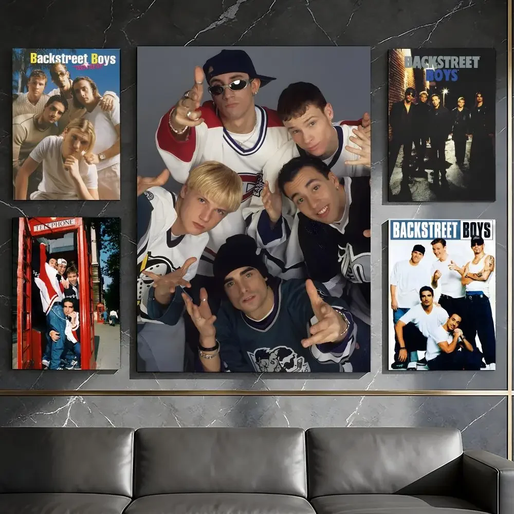 Music Band B-Backstreet Boys Poster Waterproof Peel & Stick Wall Sticker Self Adhesive Art Decor For Living Room Bedroom