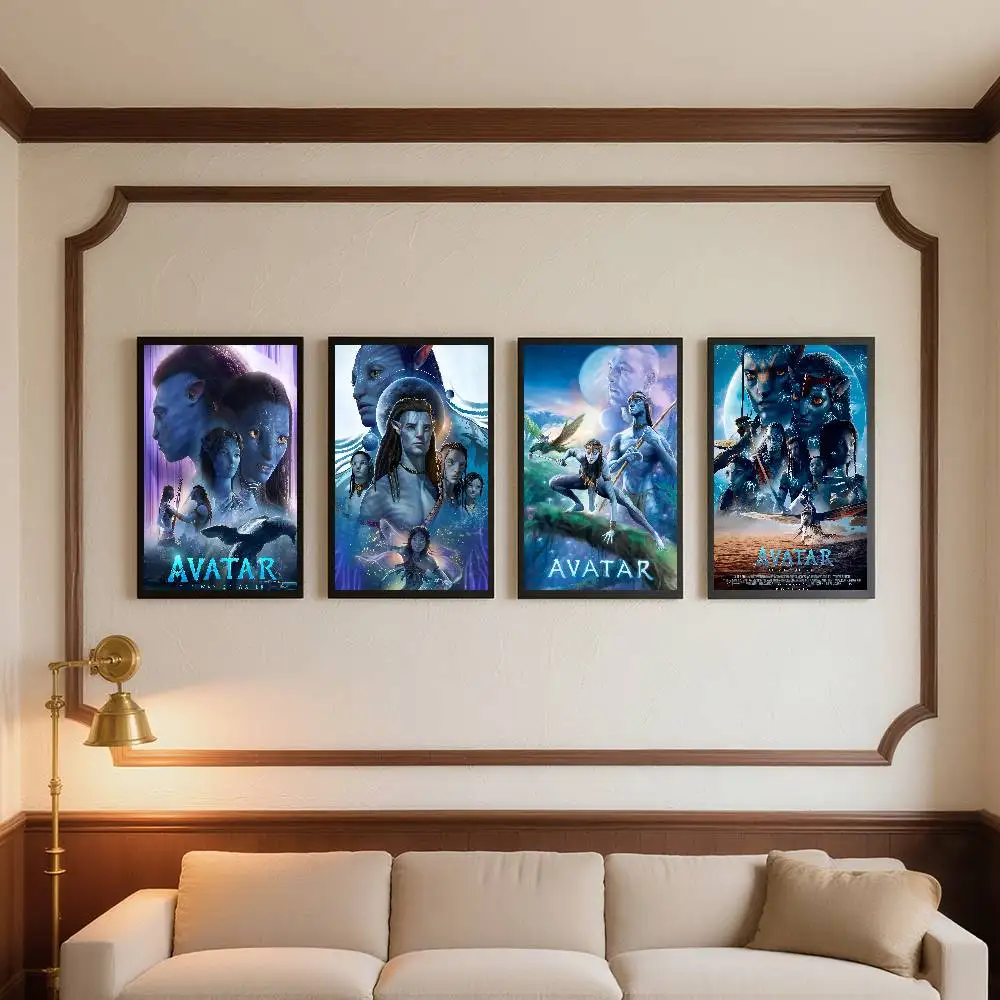 A-Avatar 2 The Way of Water  Poster Self-adhesive Art Waterproof Paper Sticker Coffee House Bar Room Wall Decor