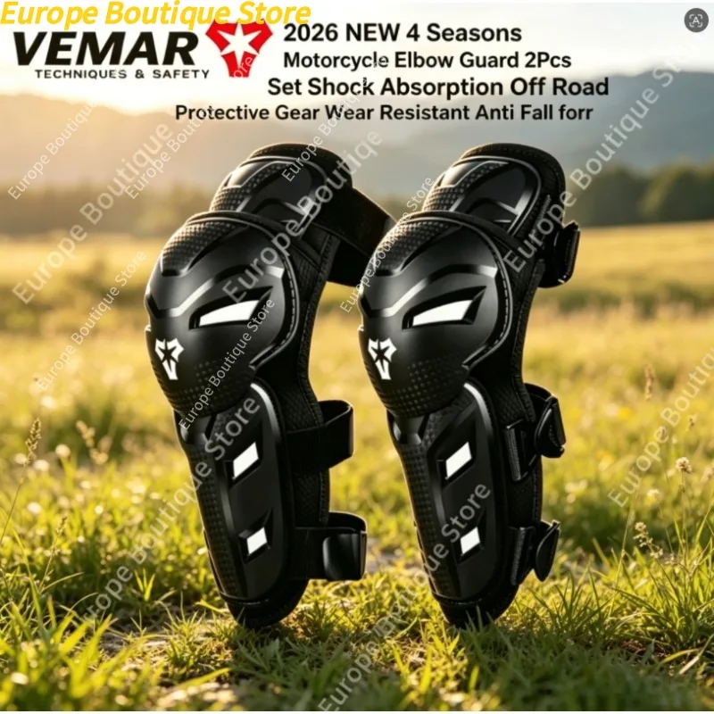 

2Pcs 4 Seasons Motorcycle Elbow Guard Shock Absorption Wear Resistant Anti Fall Off Road Protective Gear For Men Women