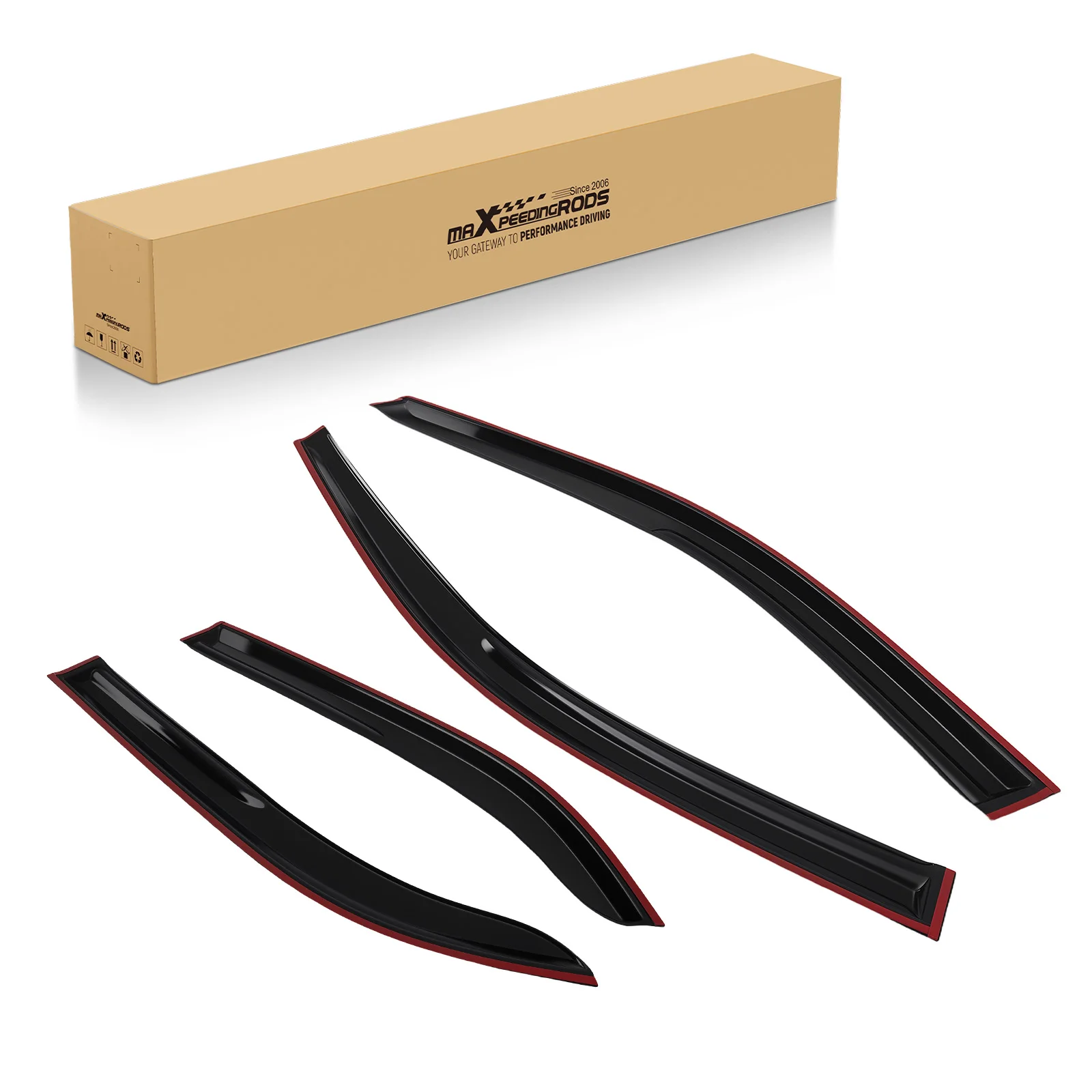 

4Pcs Wind Deflectors Rain Guards for Toyota Camry 2012-2017 Black Outside Mount