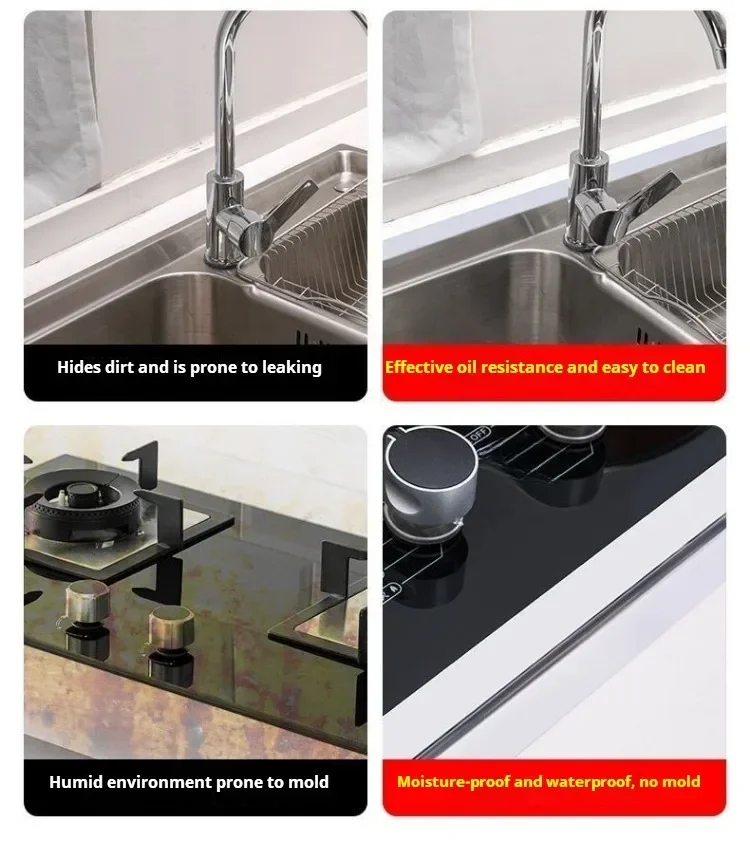 3/5 cm breites Küchen-Aluminiumfolienband, 5–20 m, wasserdicht, hitzebeständig, robustes, selbstklebendes Dichtungsband für die Reparatur von Herdspalten – Detail 10