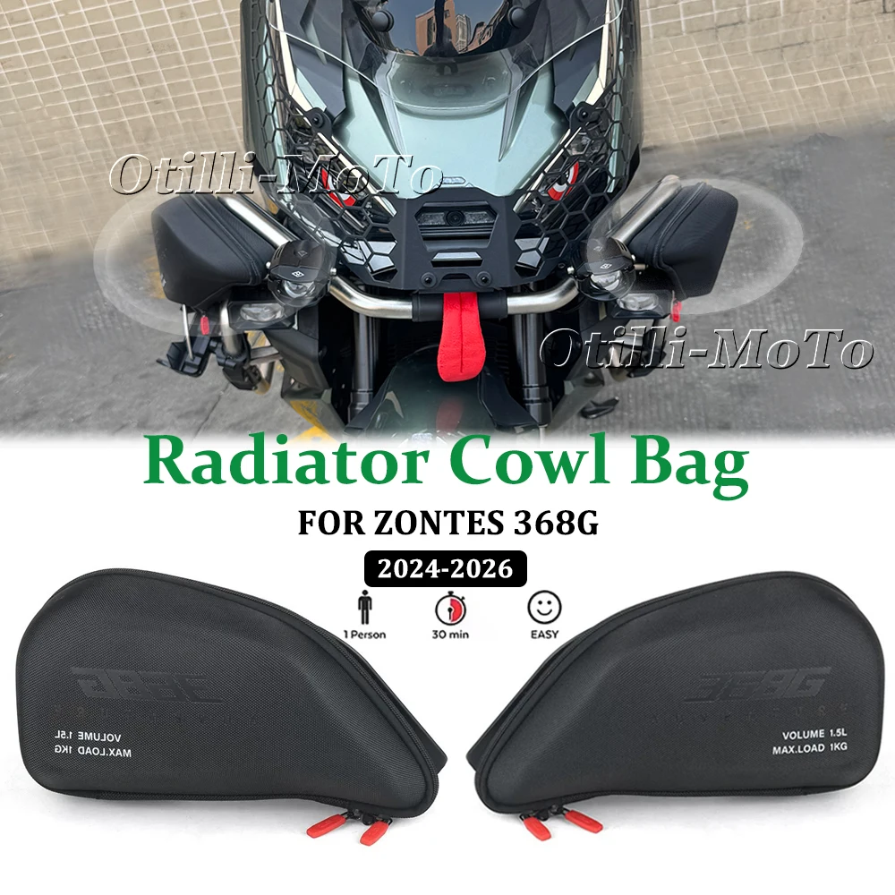 

Motorcycle New DurableImpact-Resistant, Waterproof Side Pannier Tool Bag, Compatible with For ZONTES 368G Radiator Cowl Bag