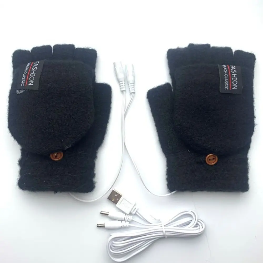 

2022 Winter Knitting Mitten Full&Half Finger Electric Heating Gloves Heated Gloves