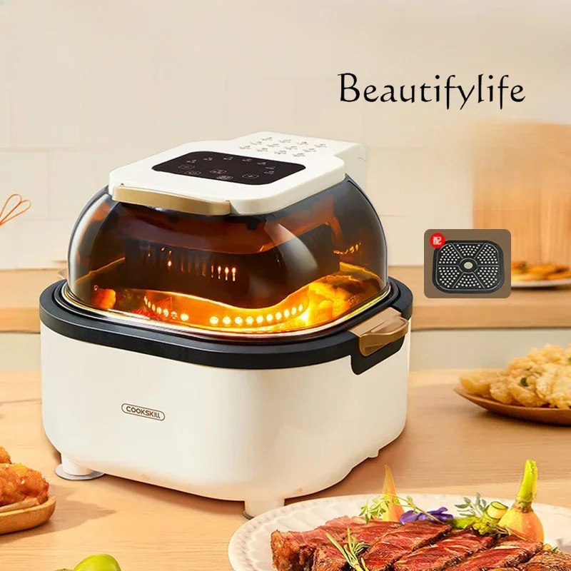 High-end air fryer household new non-stick liner 6L large-capacity roasted sweet potato transparent visual oven