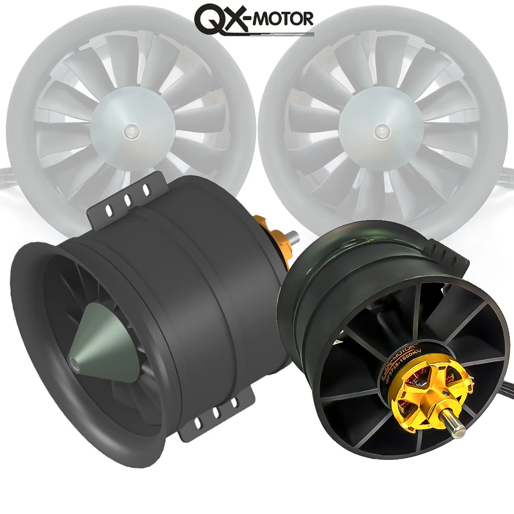 QX-MOTOR 6s 8s 12s Brushless Motor 90mm EDF Ducted 12 Blades Fan for RC Jets Multirotor Helicopter Drone Fixed-wing Parts