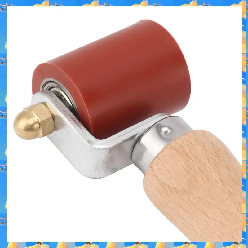 FTS 40 мм ролик для обоев, стальной ролик для швов, деревянная ручка, силиконовый ролик для швов, латунное колесо двойного назначения для сварки ПВХ, прочный