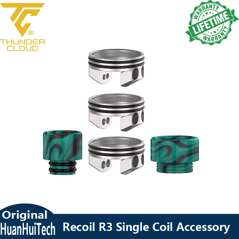 5pcs/lot Original Recoil R3 RDA Single Coil Electronic Cigarettes Vaporizer Accessory Pack By ThunderCloud X Grimm Green