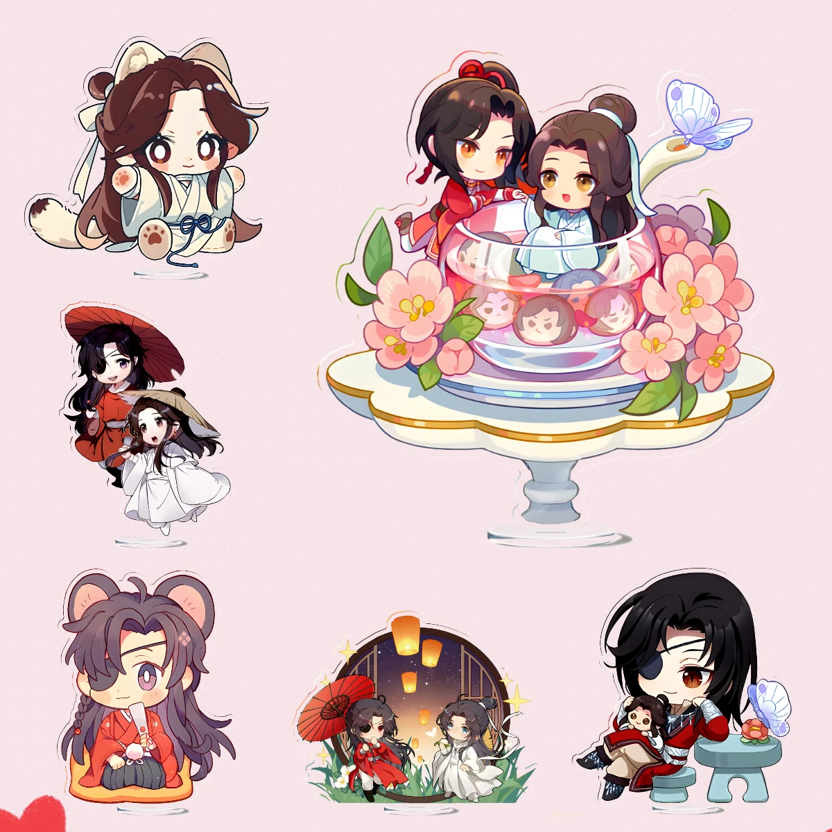 

Anime TianGuan Ci Fu Acrylic Stand Model Plate Keychain Desk Decor Heaven Official’s Blessing Xie Lian Hua Cheng Collection gift