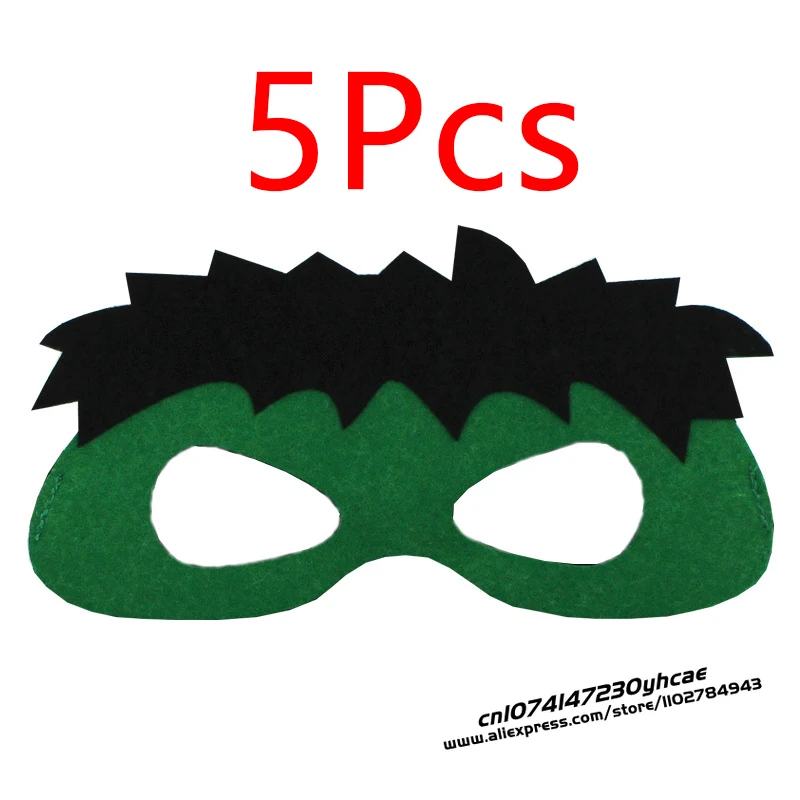 5 Pcs/Lot Halloween Superhero Masks Christmas Birthday Party Dress Up Costume Cosplay Mask For Kids Children Favor Mystery Gift