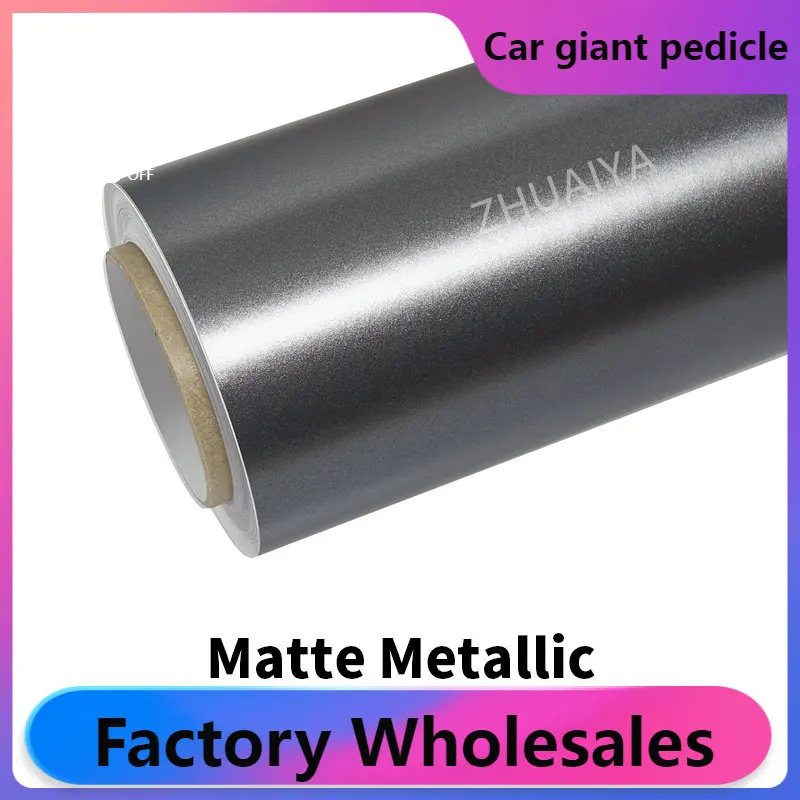 

ZHUAIYA Matte Metallic Space Grey Vinyl Wrap film wrapping film bright 152*18m rolling quality Warren Covering film car