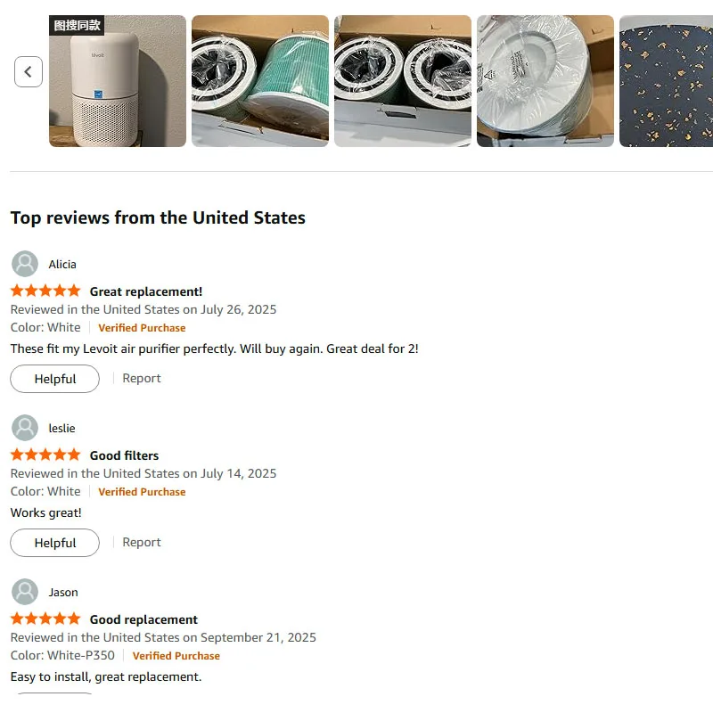 فلتر بديل لجهاز LEVOIT Core 300 & Core 300S لتنقية الهواء، فلتر الكربون المنشط HEPA، مقارنة بـ Core 300-RF