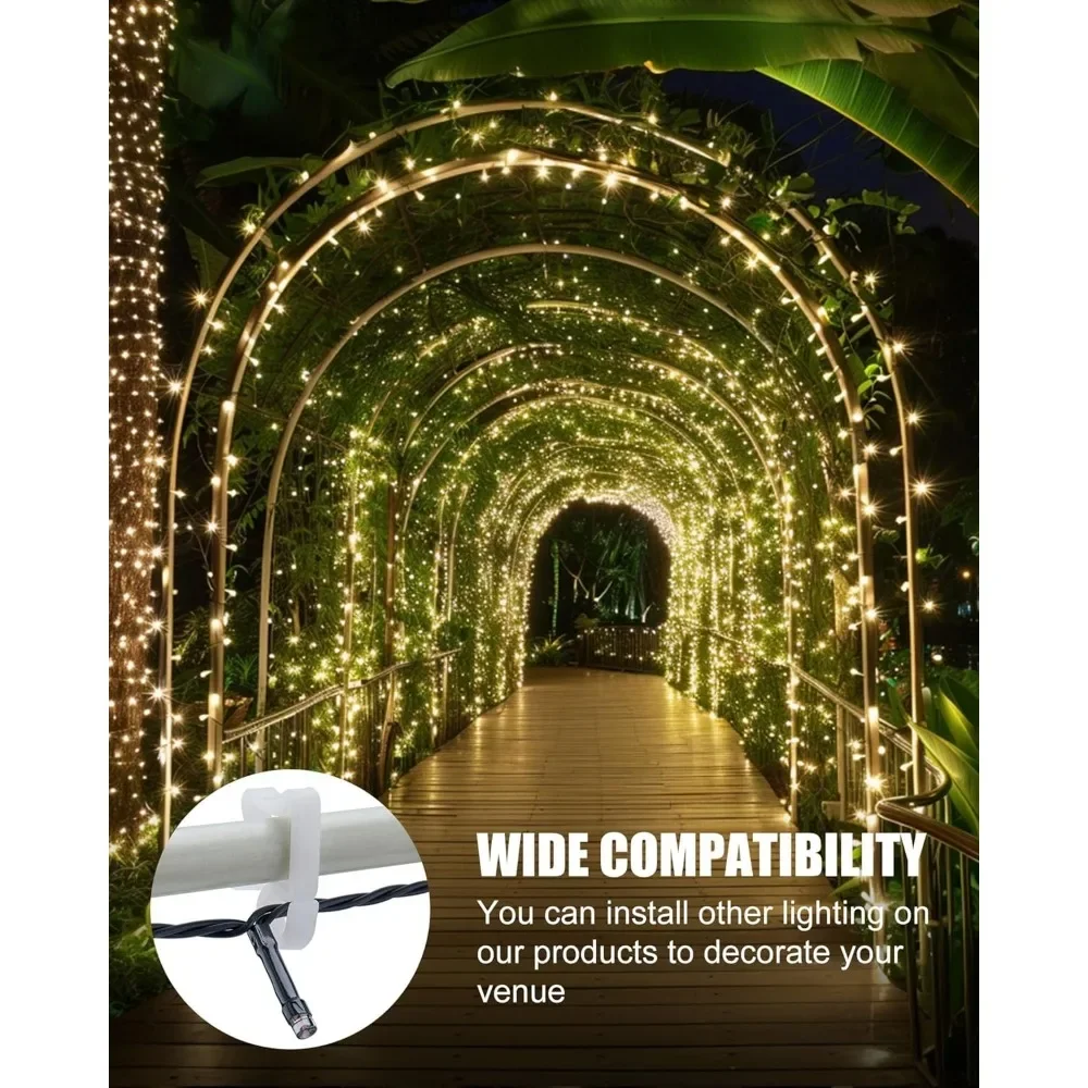 3 Pack Christmas Light Arch,Lights Arch for Holiday Christmas Wedding Outdoor Decoration, Simple and Easy Assembly