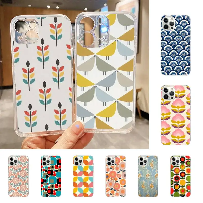 Multi Stem Orla Kiely Folio Phone Case For Iphone 7 8 Plus X Xr Xs 11 12 13 Se2020 Mini Mobile Iphones 14 Pro Max Case