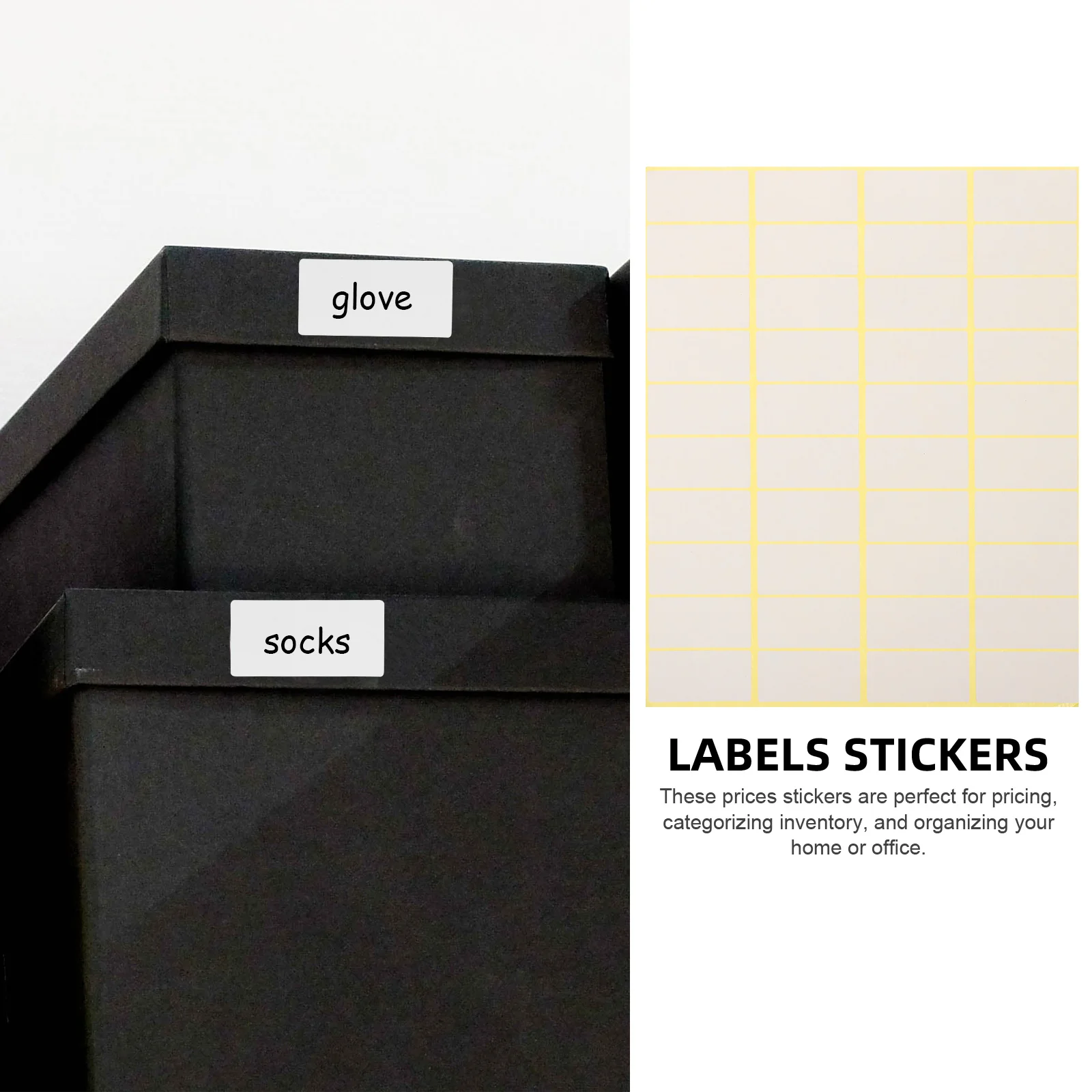 600개 15장 가격 라벨 스티커 빈칸 쓰기 가능 쉽게 떼어낼 수 있는 소매 가격표 소형 흰색 라벨 스티커 사무실 가정용