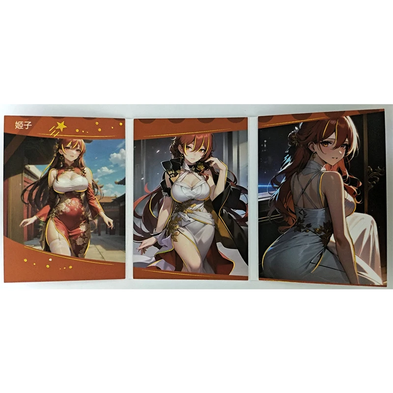 Anime Goddess Story Yae Miko Kafka Rem Raiden Shogun Kamisato Ayaka Tri-Fold Card Christmas Birthday Gifts Children's Toys