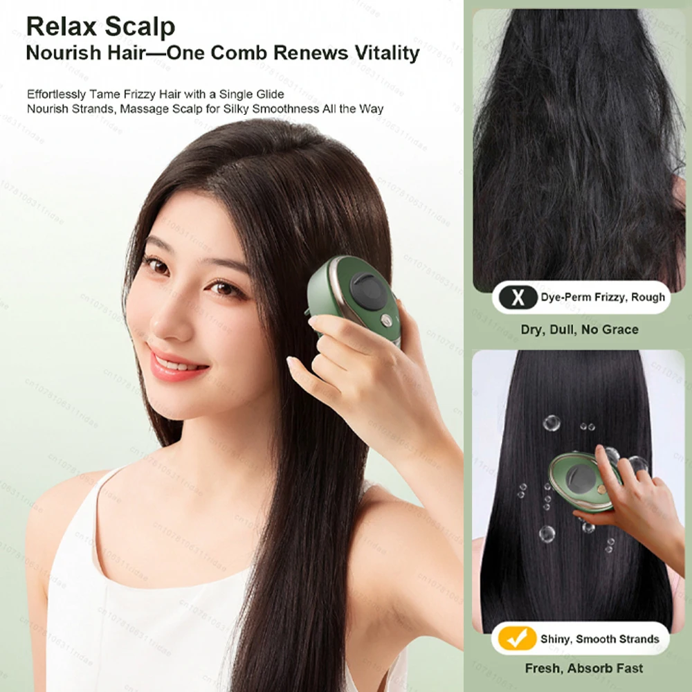 

Electric Scalp Massage Comb Vibration Anti-Hair Loss Brush Hair Oil Dispenser for Hair Growth Hair Care Massage Scalp Brush