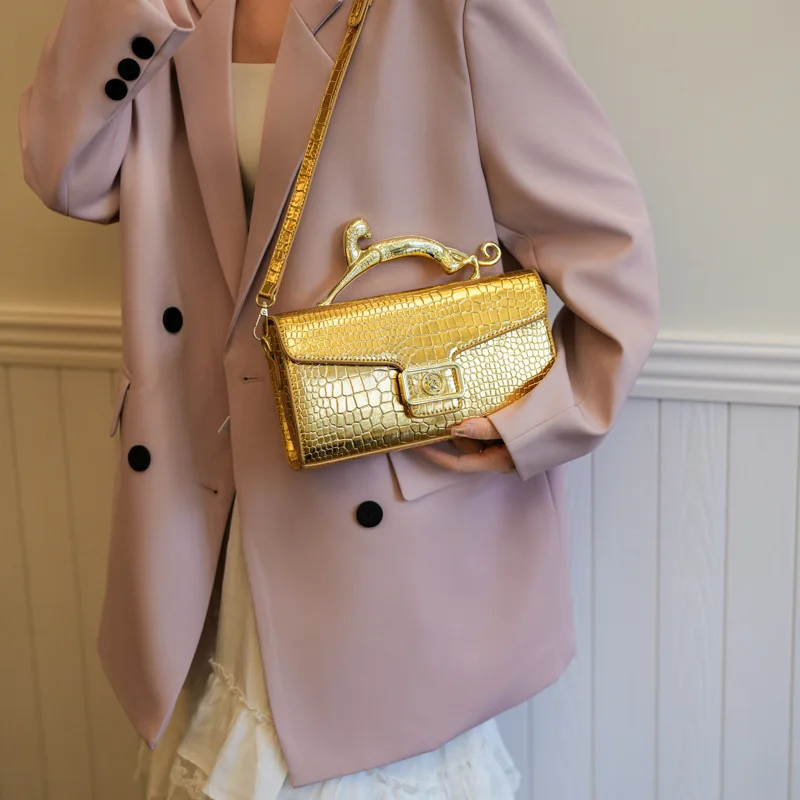 Torebka damska typu shell bag z 2025 roku, elegancka torebka crossbody z uchwytem górnym, uniwersalna torba na ramię do codziennego użytku.