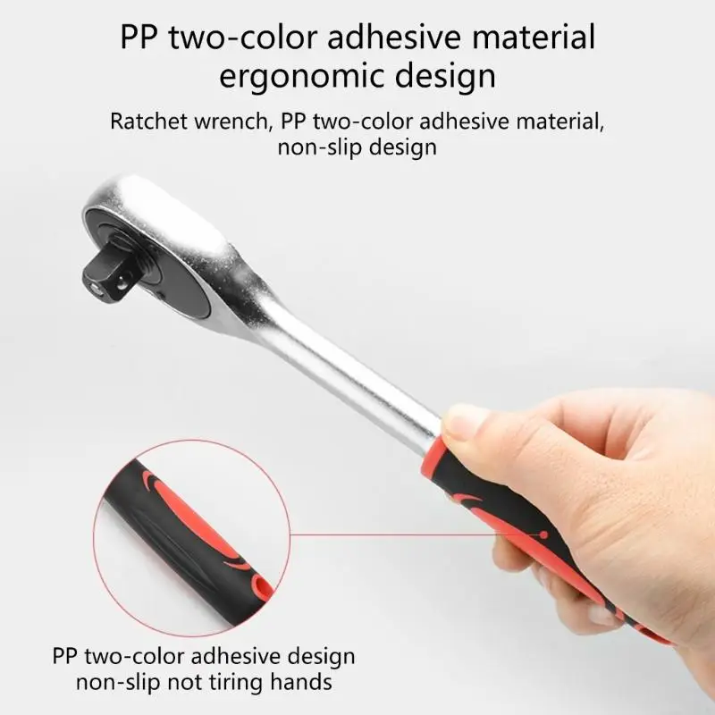 Ratchet Handle 1/4 "محرك أقراص ميني ميني راتشيت رينتشز إصلاح تلقائي أداة مرآب C7AC