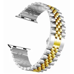 Stainless Steel Strap For Apple Watch Band 40mm 44mm 42mm 45mm 49mm Luxury Metal Bracelet for IWatch Series 1 2 3 4 5 6 7 8 SE