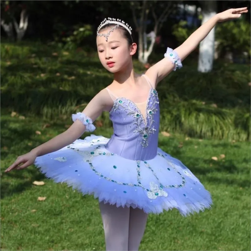 Professional High Quality Kids Girls Perfomance Wear Ballet Ombre Competition Tutu