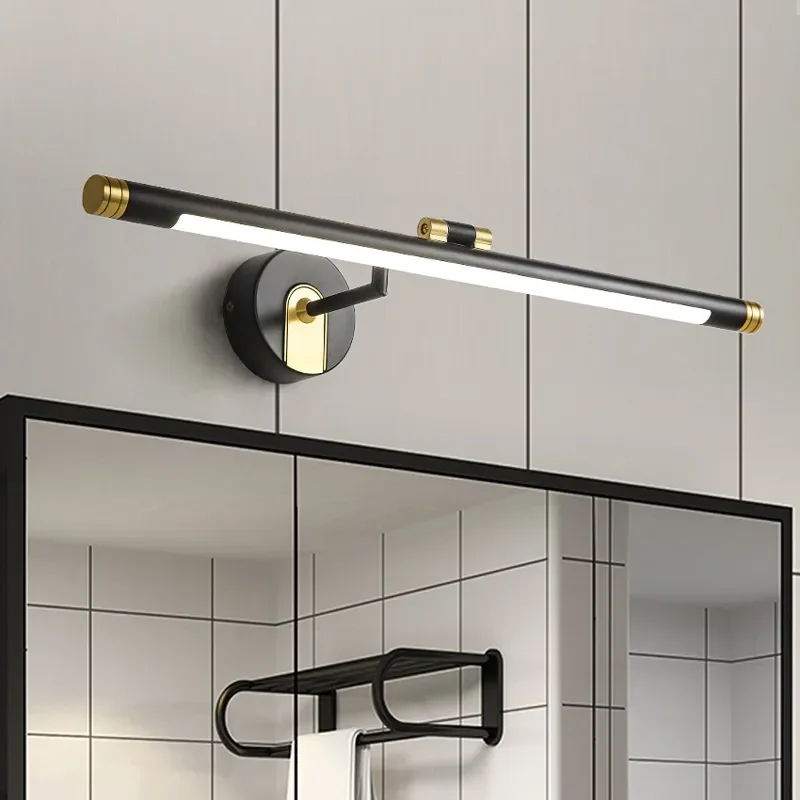 American all-copper mirror headlight mirror light led bathroom bathroom mirror cabinet special waterproof dressing and makeup