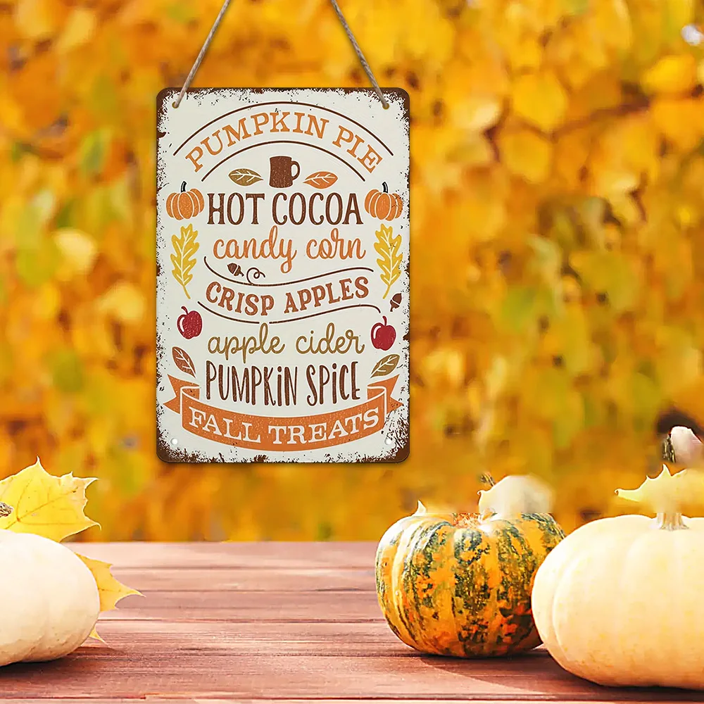 Vintage Fall Food Logos, Rustic Wall Hanging Decorations For Homes And Coffee Shops, And fall Pumpkin Spice And Cider Themes