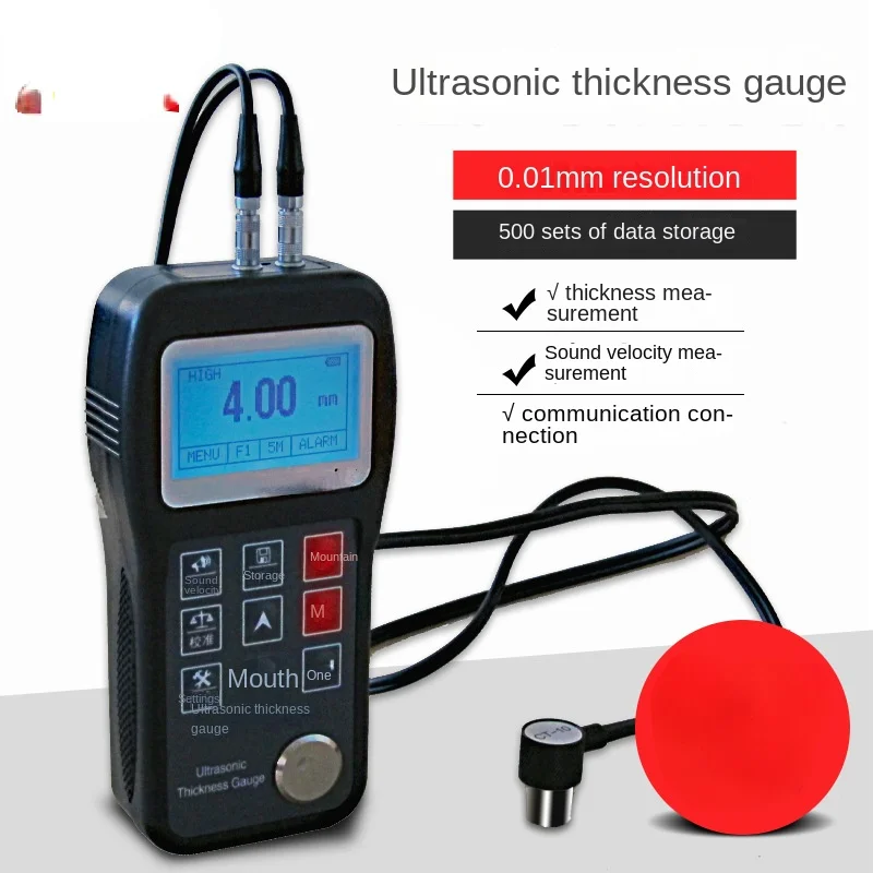 

Ultrasonic Thickness Gauge Portable High Precision Metal Pipe Wall Steel Plate Plastic