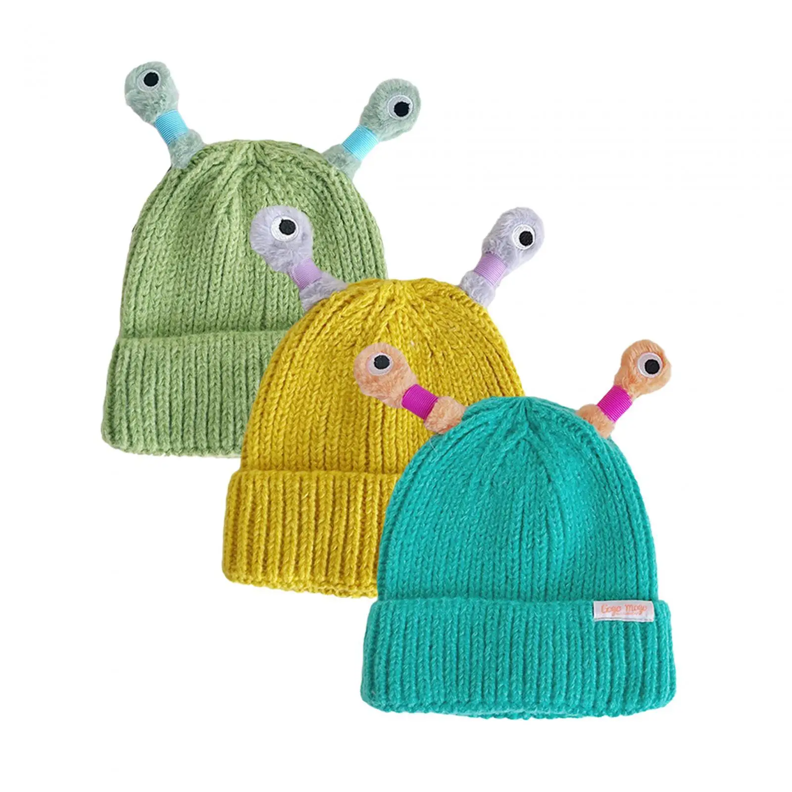 Little Monster Knit Hat Durable Comfortable Portable Soft Knitted Hat Adults Kid for Running Camping Festivals Skating Street