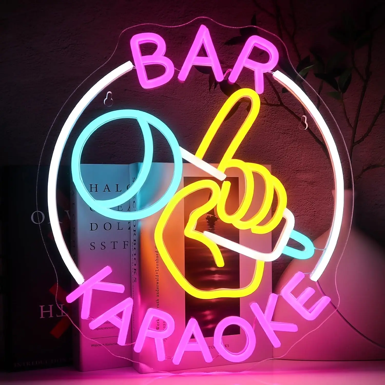 カラオケバー-ネオンサイン-音楽ルーム装飾-ledネオンライト-調光可能-ktv-ガールズルーム-ゲームルーム-メンズケーブ-バー-壁飾り-誕生日プレゼント