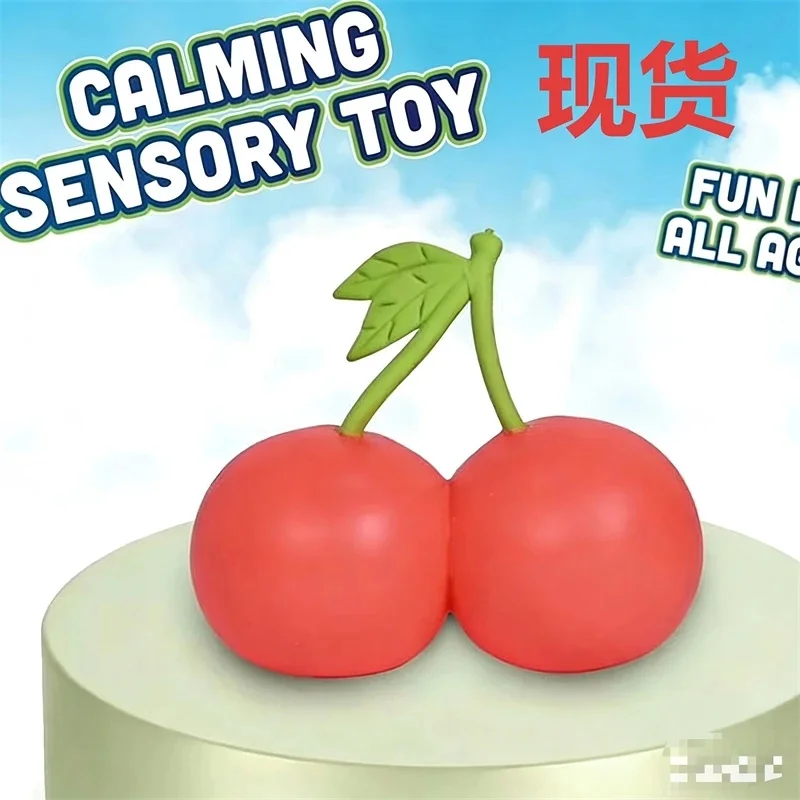 

Cherry Squeeze Stress Toy Soft Squishy Sensory Set For Kids Teens And Adults Desk Play Stress Relief Party Favor Birthday Gift