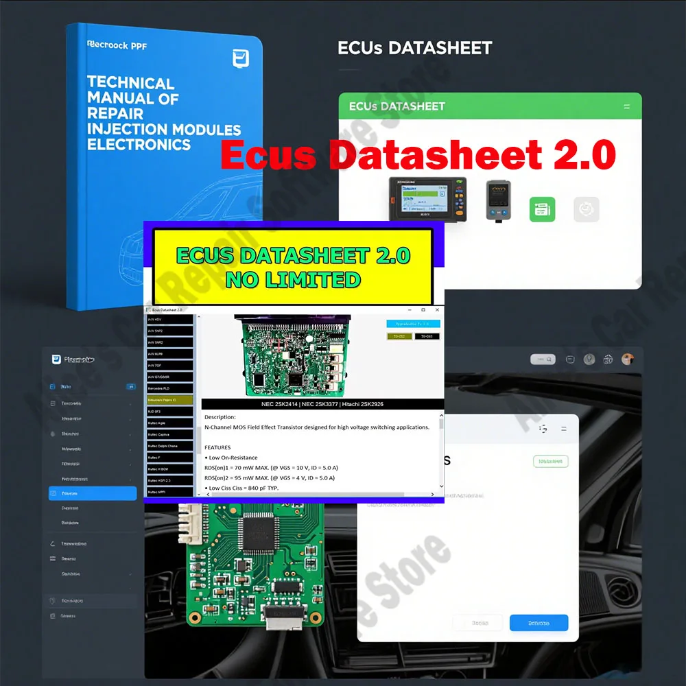 

Hot Sell Ecus Datasheet 2.0 ECU Repair Software PCB Schematics with Electronic Components of Car ECUs and Additional Information