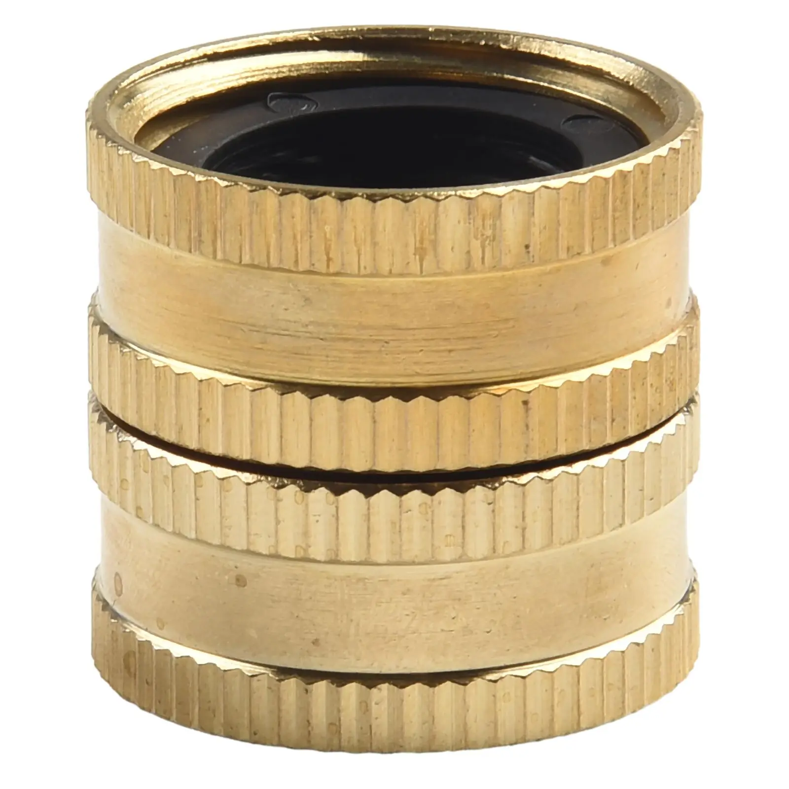 Easy to Use Brass Garden Hose Adapter Female To Female Effortless Installation Compatible with All Standard Hoses