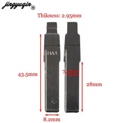 jingyuqin 2pcs/lot Remote Folding Flid Blank HAA HU66 Uucut Key Blade For AUDI Fit VW Passat BORA SEAT SKODA #31 HU66 Key Blade