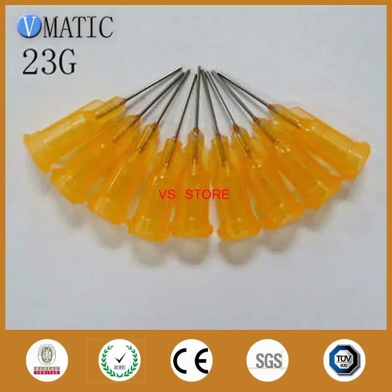 Free Shipping 100Pcs Quality Assurance 23G Orange Color 1/2'' Inch Tube Length Wholesale Luer Lock Blunt Tip Needle