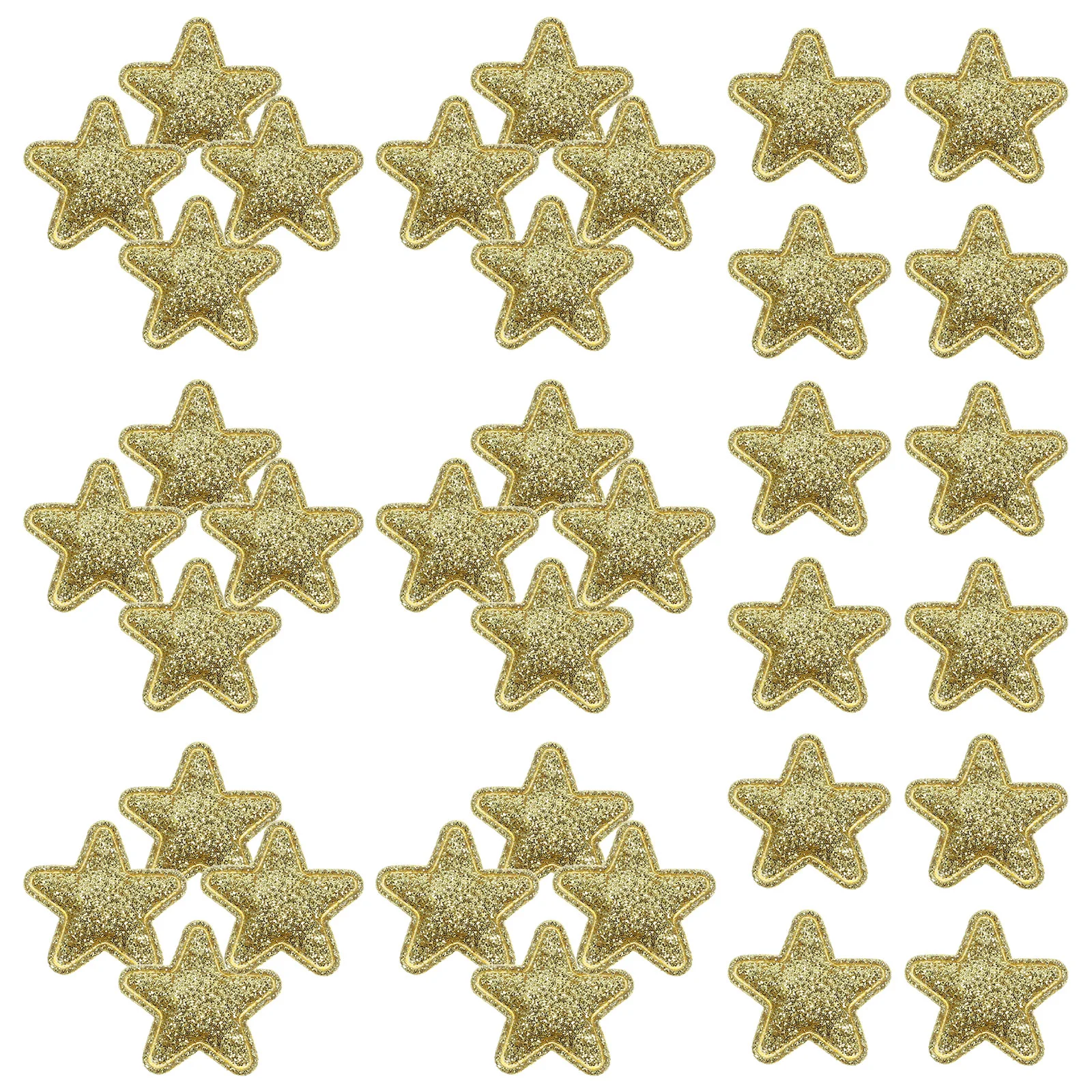 100 PCS Pentagram Patch Decorative Cloth Patches Garment Accessories Sequins DIY Fabric Star Stickers Child Clothing Applique