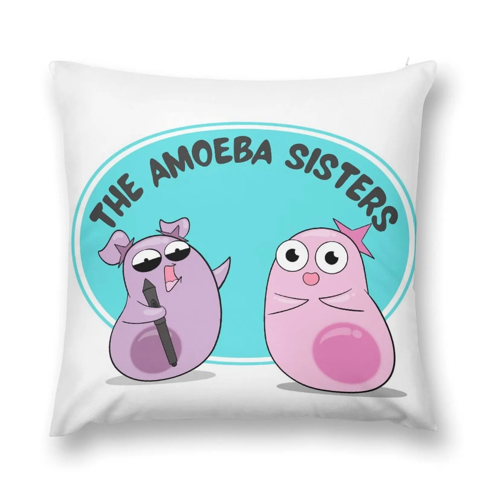 

Amoeba Sisters Sisterhood Throw Pillow Couch Pillows Pillows Aesthetic sleeping pillows pillow