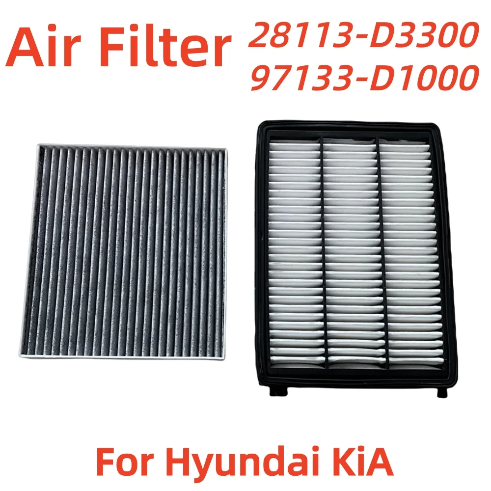 

Воздушный фильтр салона двигателя автомобиля для Hyundai Tucson KIA Sportage 1,6, элемент очистителя воздушного фильтра, автозапчасти 28113-D3300 97133-D1000