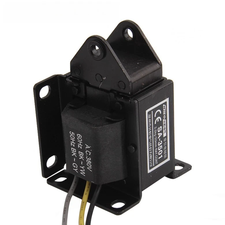 SA-3501 AC Traction Electromagnet Push-Pull 220V Suction 3KG Stroke 20MM - Industrial Strength Electromagnetic Gripper