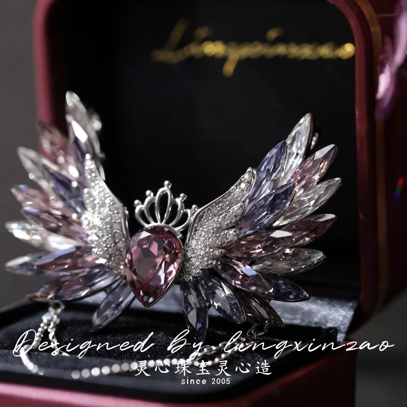 

Luxury Angel Wings Series Brooch Women Delicate High Quality Retro Brooches Crystal Rhinestone Pin Brooch Jewelry Gifts for Girl