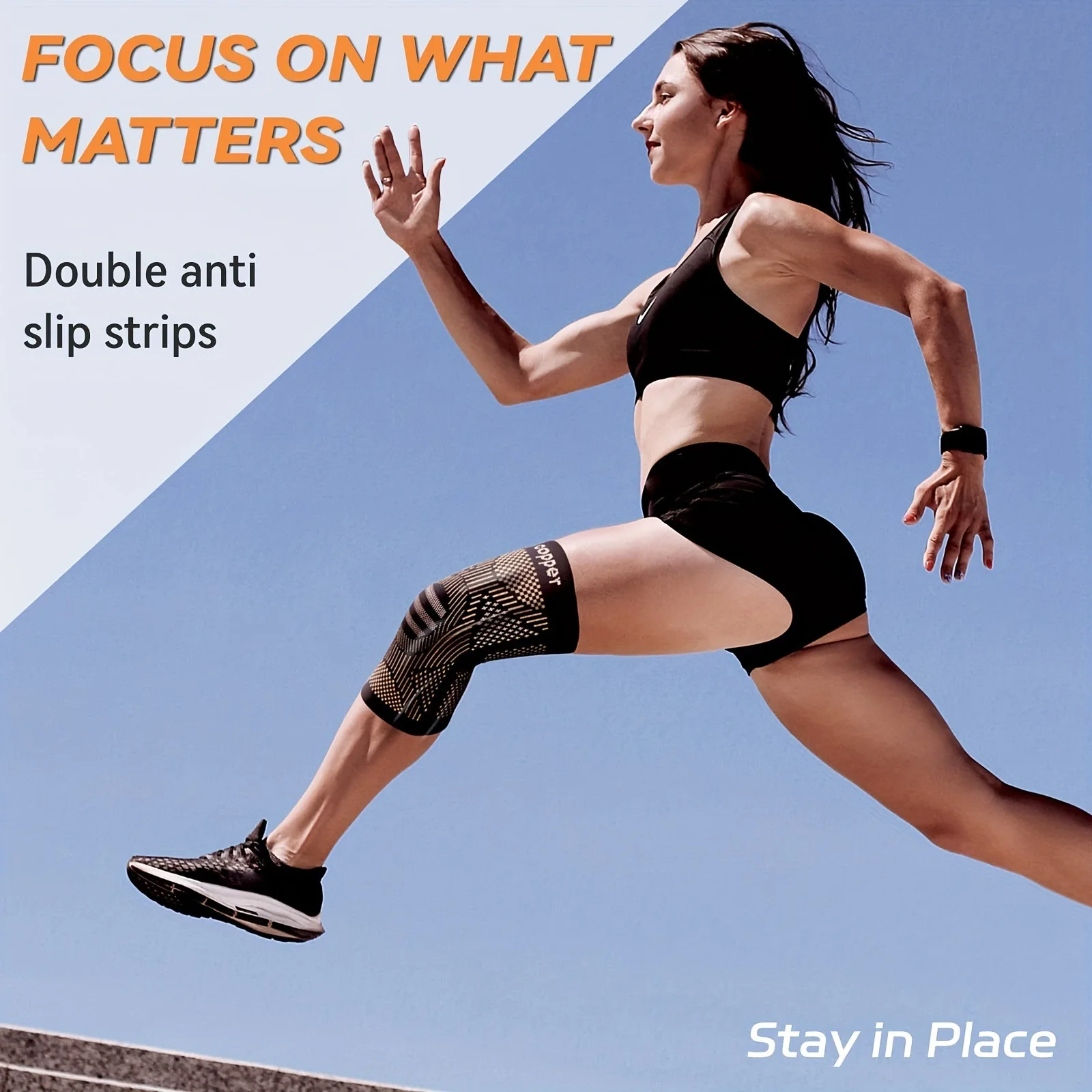 Шестерня, высокоэластичные противоскользящие наколенники со скакалкой, спортивные наколенники, защита колена для баскетбола и верховой езды