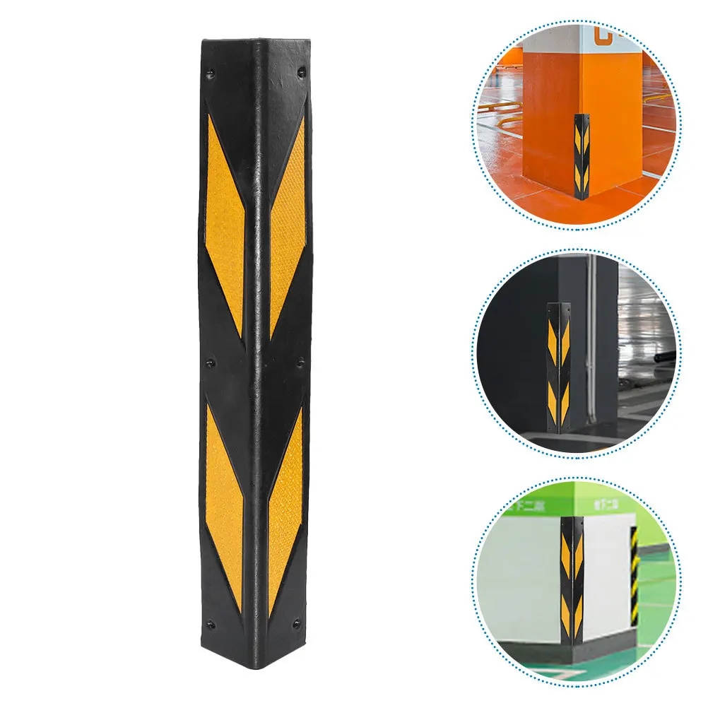 

Rubber Corner Guard Reflective Parking Safety Protector Easy Installation Prevents Vehicle Wall Collision Garage Wall Protector