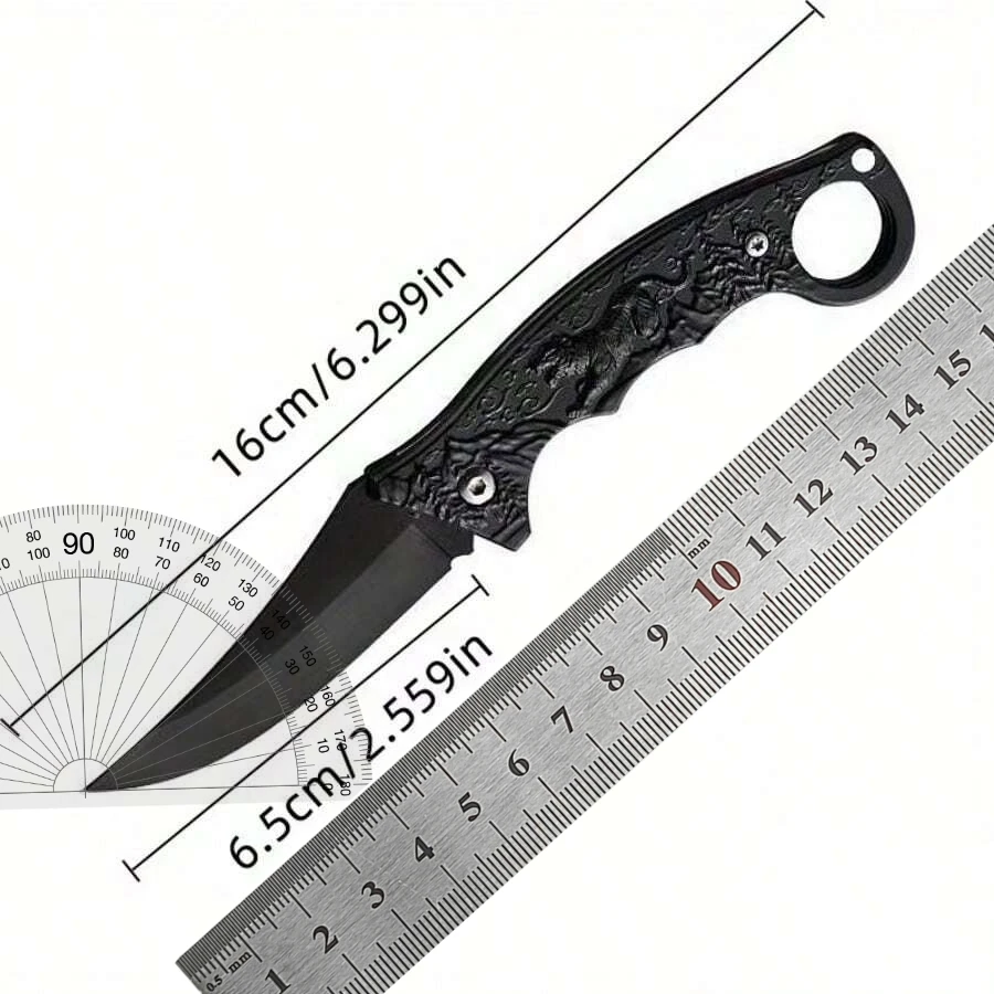 Folding Knife Outdoor Pocket Knife Steel Blade,tiger Motif Handle High Quality EDC Camping Knife Hiking Fishing Outdoor Tool image 3
