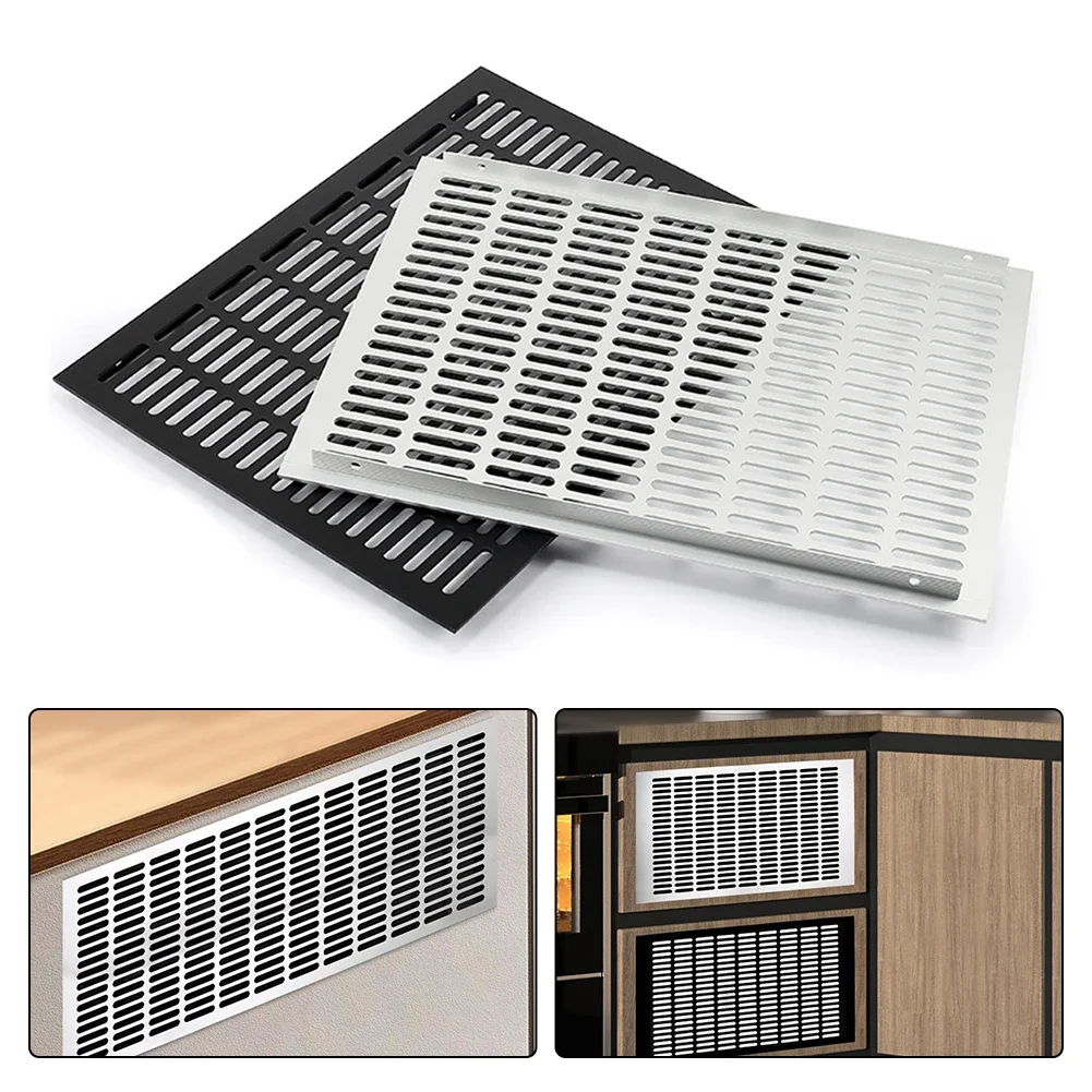 Wide Aluminum Alloy Air Vent Perforated Sheet Web Plate Ventilation Grille Vents Rectangular Vent Cabinet Multi-purpose Holes