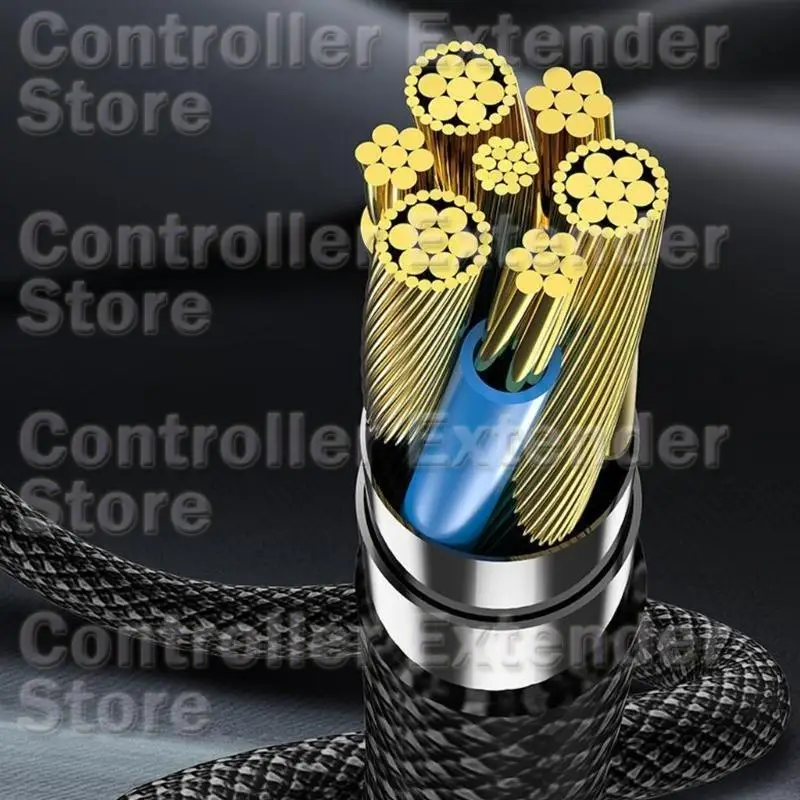 N84B USB C Extension Cable Type C Braided Cable Type C Male to Male Data Cord 480Mbps